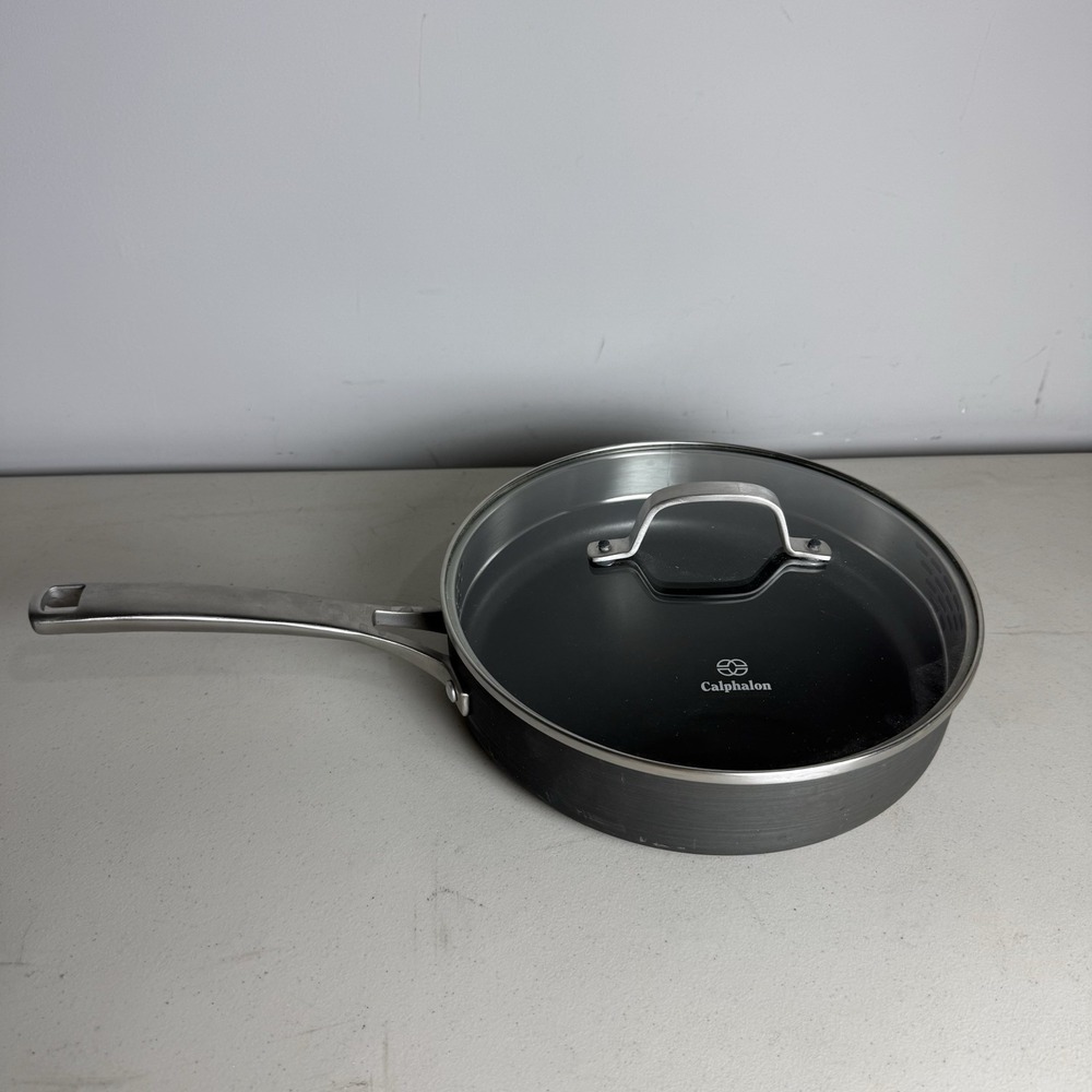 Calphalon 3 QT Hard Anodized Aluminum Skillet Frying Saute Pan w/ LidRJT #5003